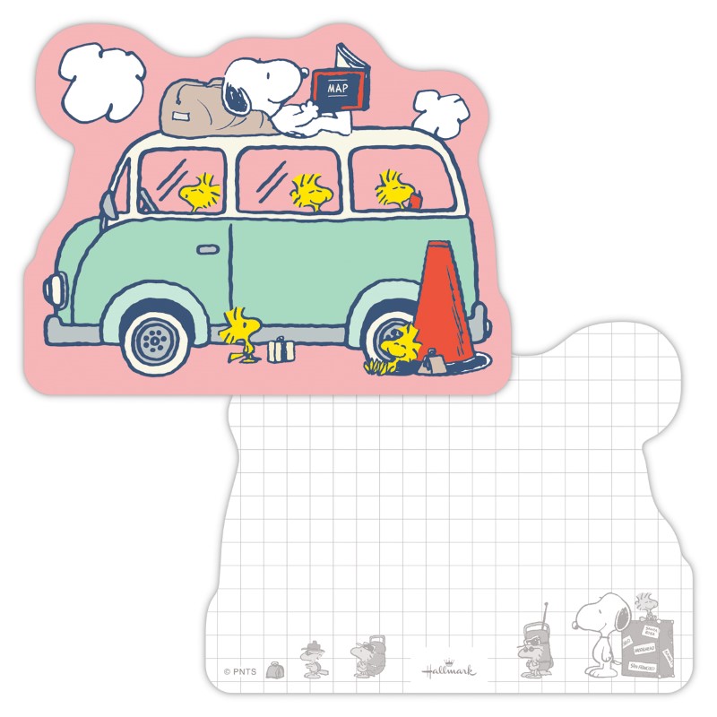 PEANUTS SNOOPY スヌーピー ダイカットメモ SNHJ車/843-700